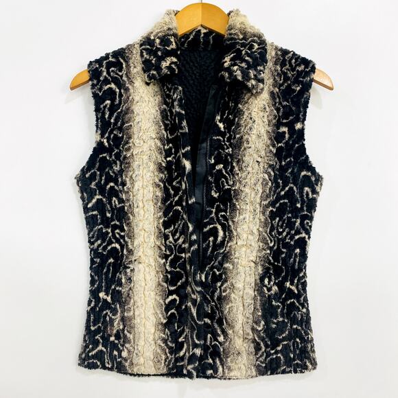 UBU Vest Double Side Sweater Womens Size XS Black  Front Full Zipper - Picture 1 of 13